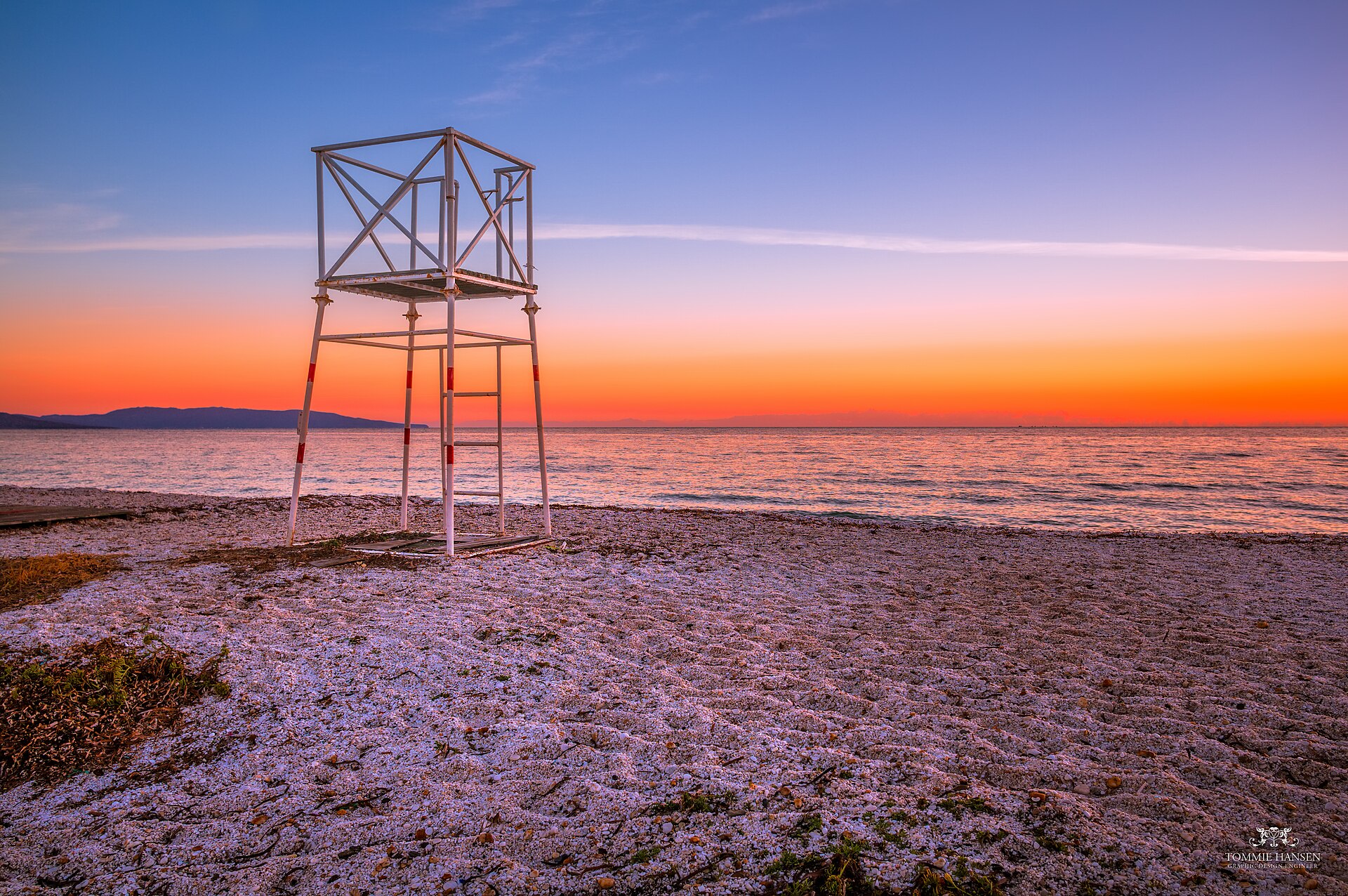 Sunrise and tower at Spiaggia delle Saline Beach, Stintino (Sardinia, Italy) (23851723450)