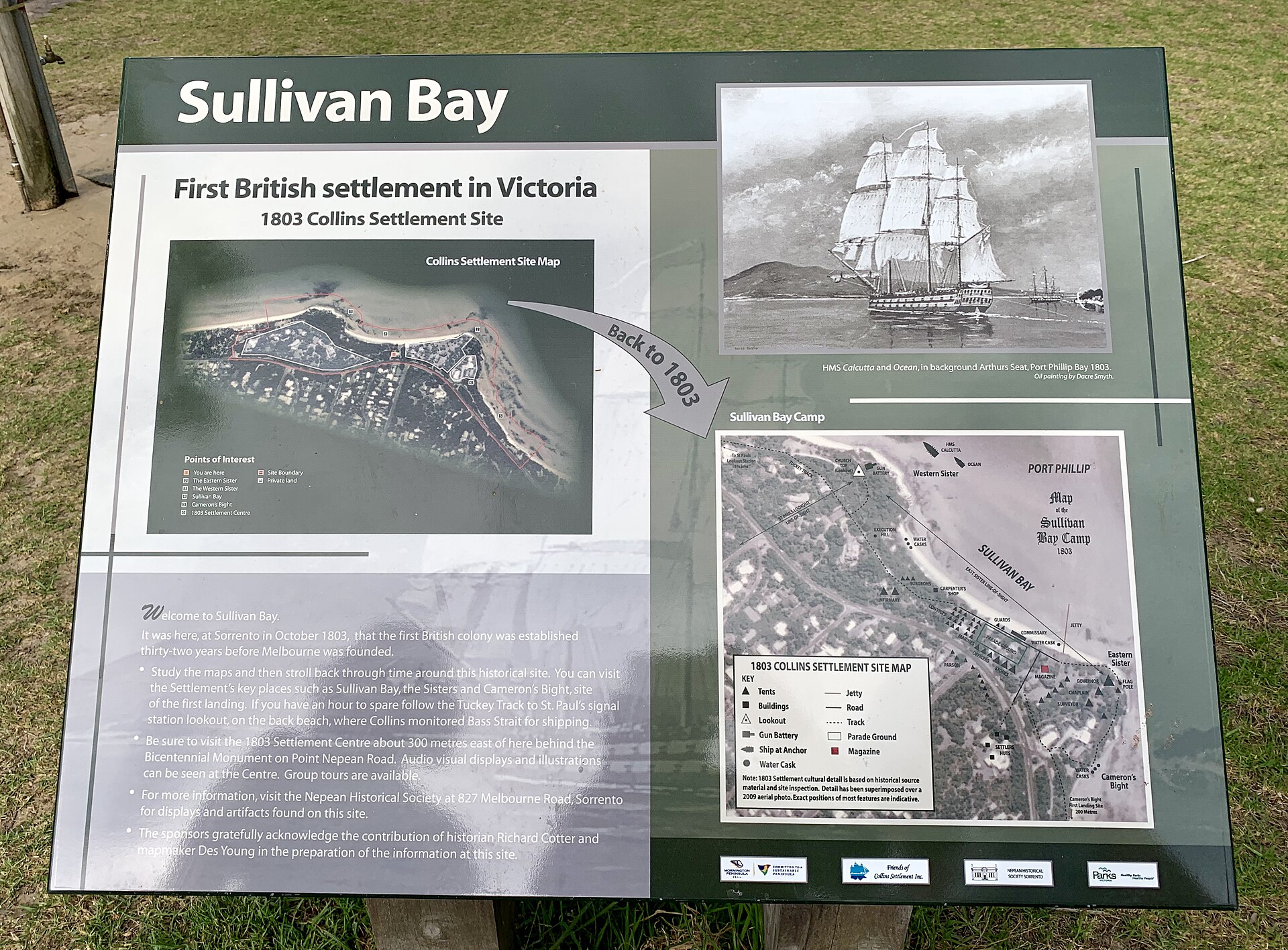 Sullivan Bay information board, Victoria