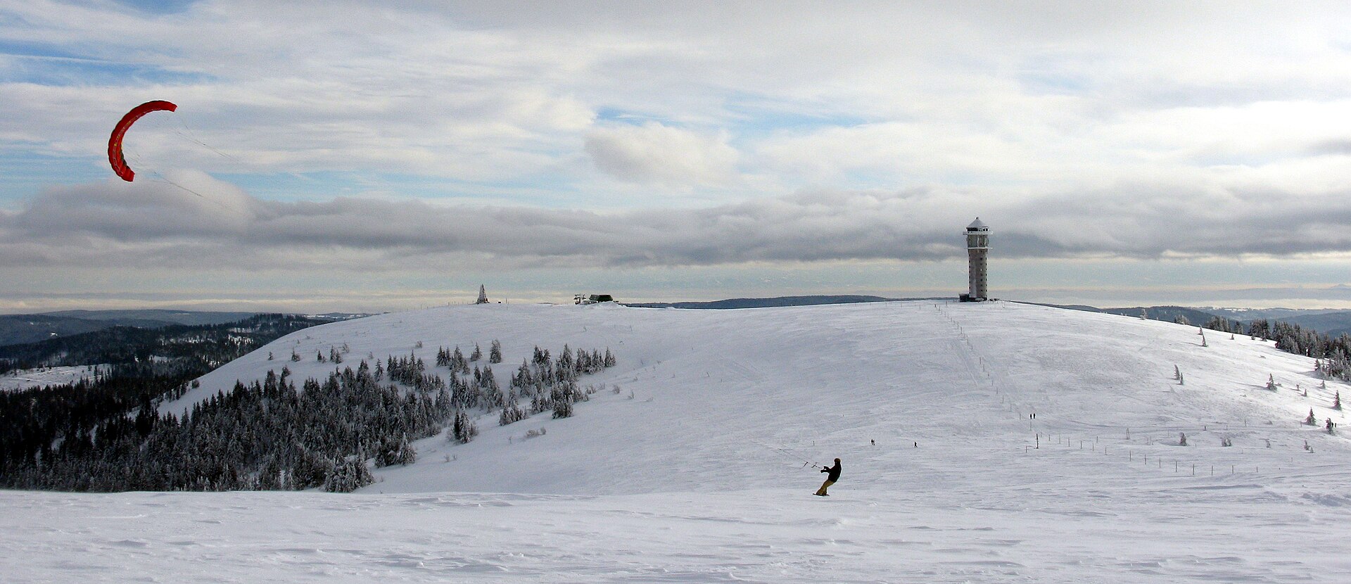 Snowkiting am Feldberg 1