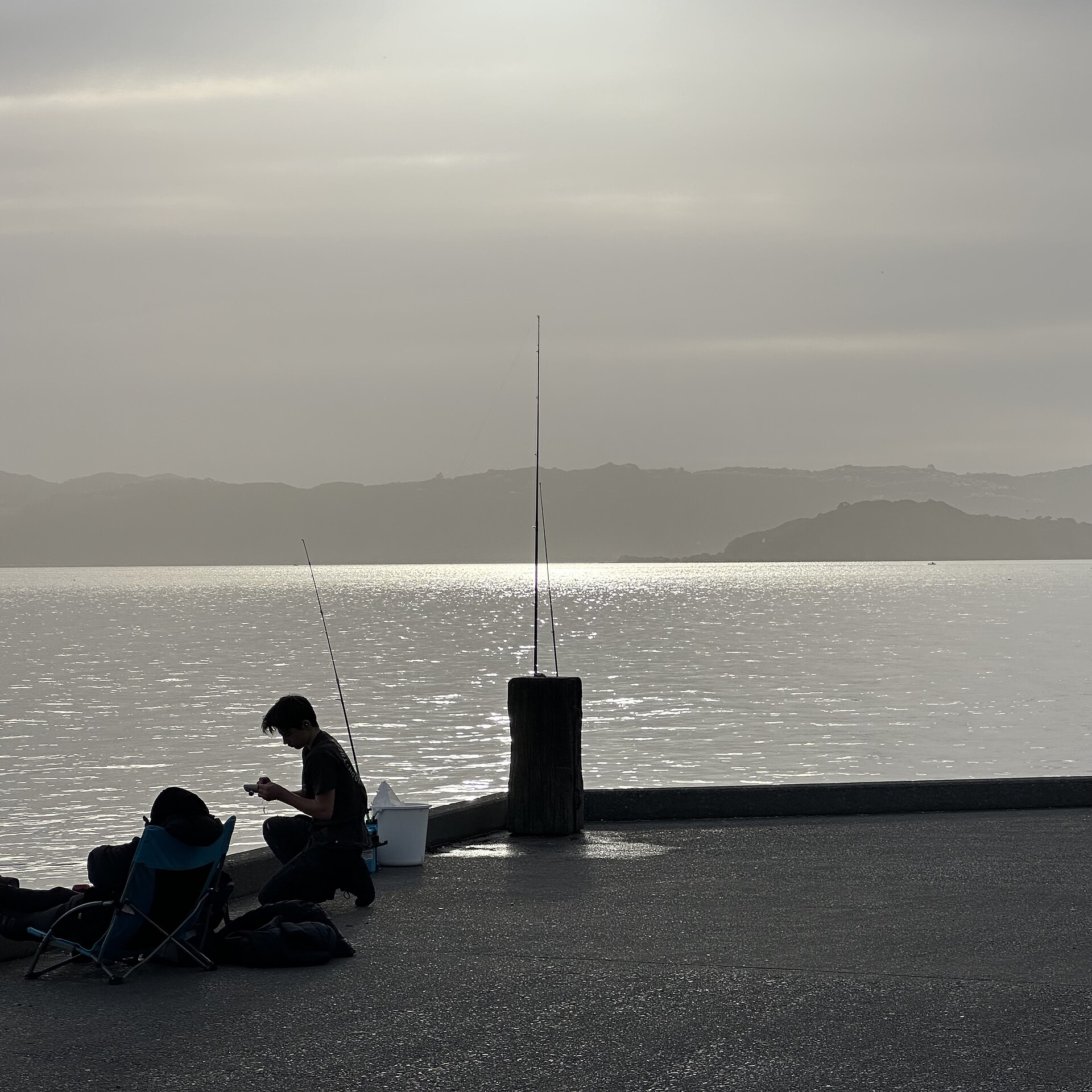 Fishing off Rona Bay Wharf