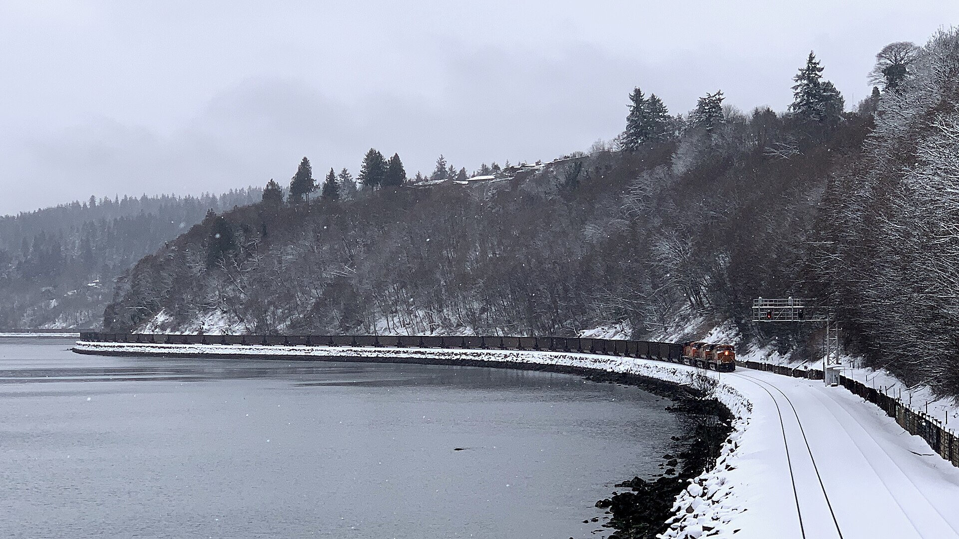 Coal train on the Scenic Subdivision near Carkeek Park