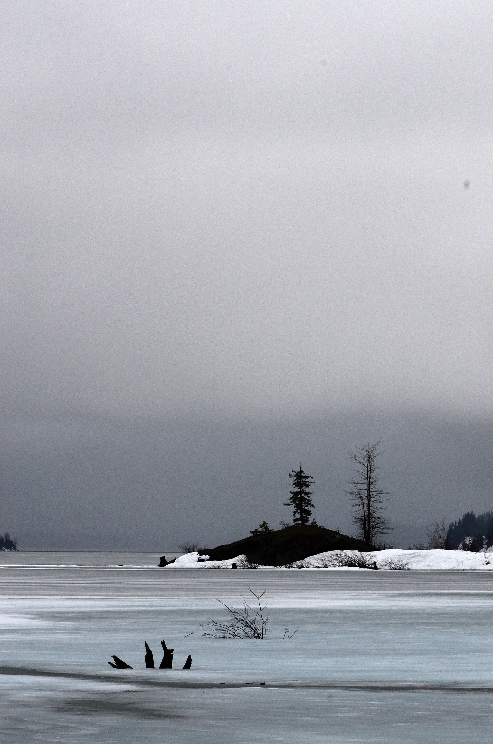 Keechelus Lake in Winter Hyak, WA